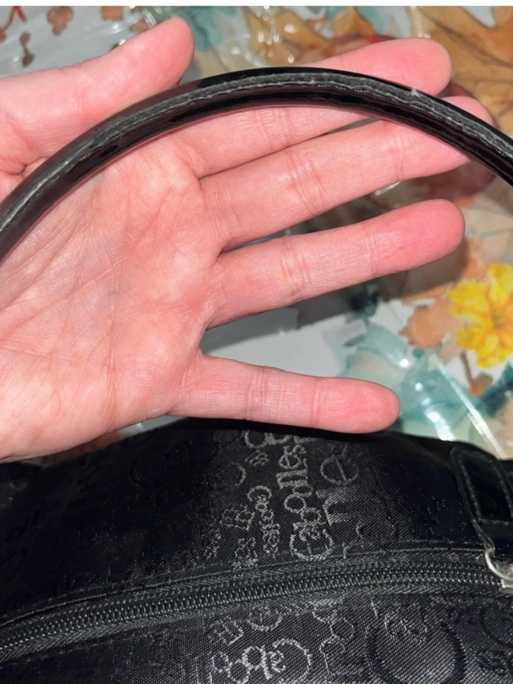 Caboodles Black Jacquard Logo Carry Bag